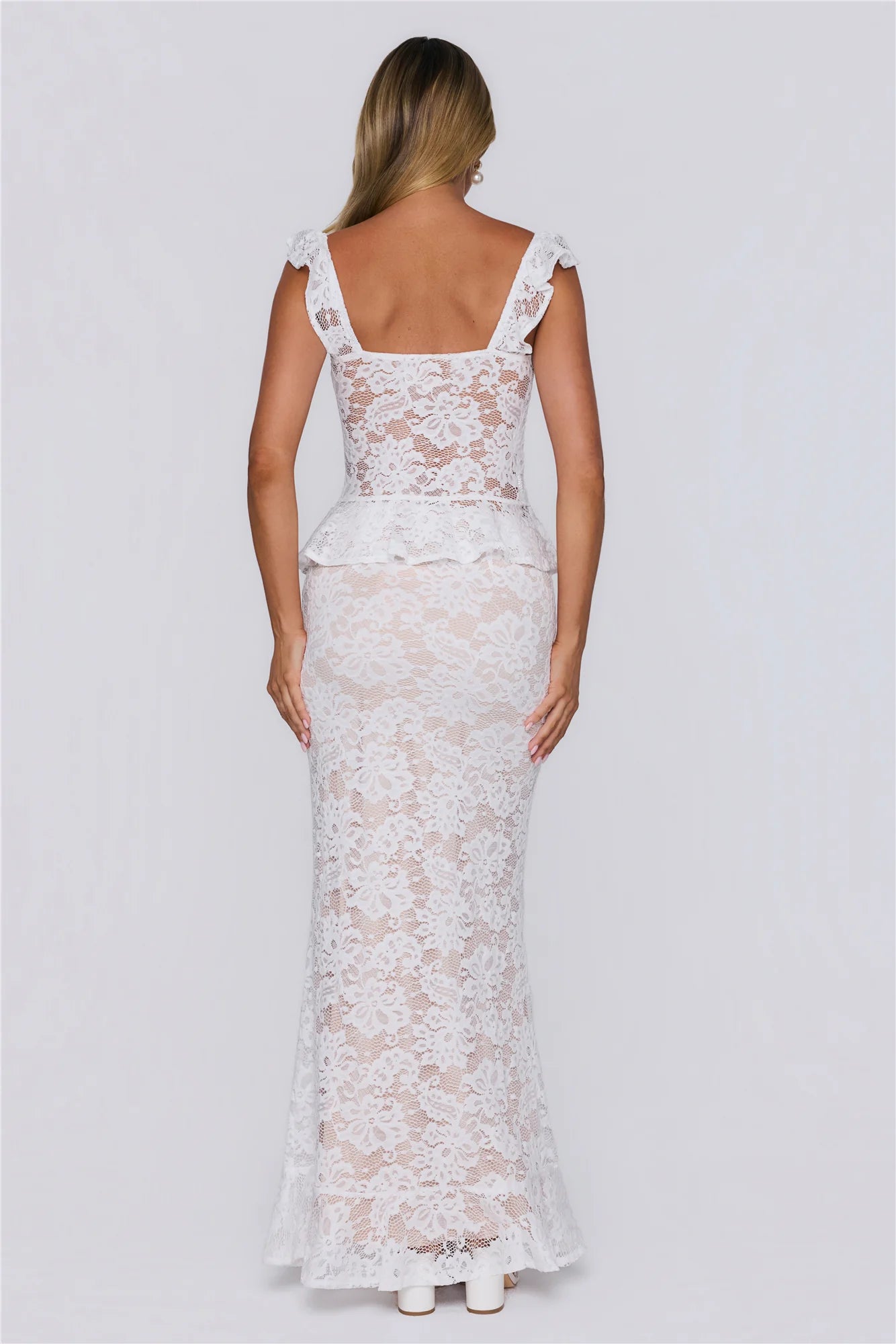 Written In Love Lace Top White