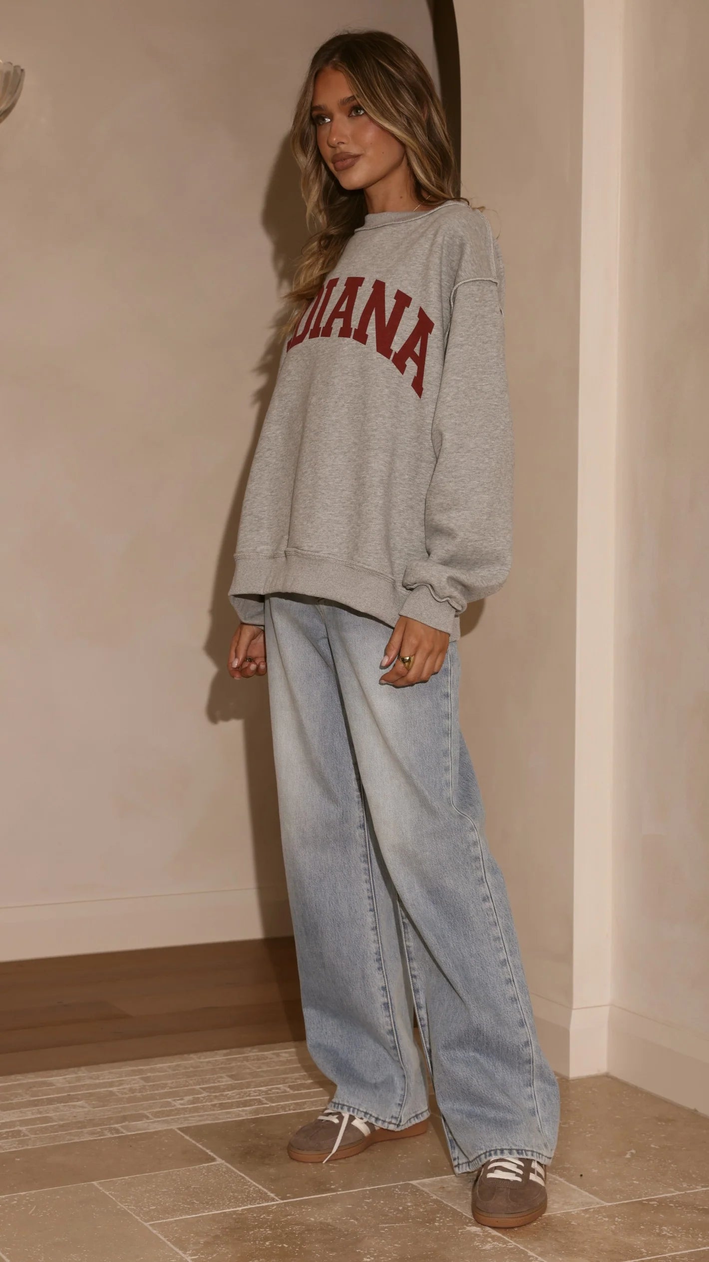 Indiana Crewneck Sweater - Grey